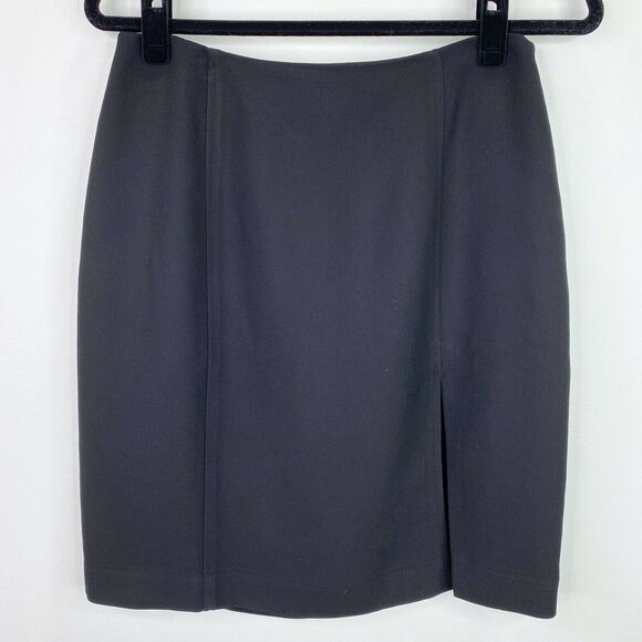 International Concepts INC Solid Black Short Lined Pencil Skirt Size 8 Womens - Picture 1 of 5